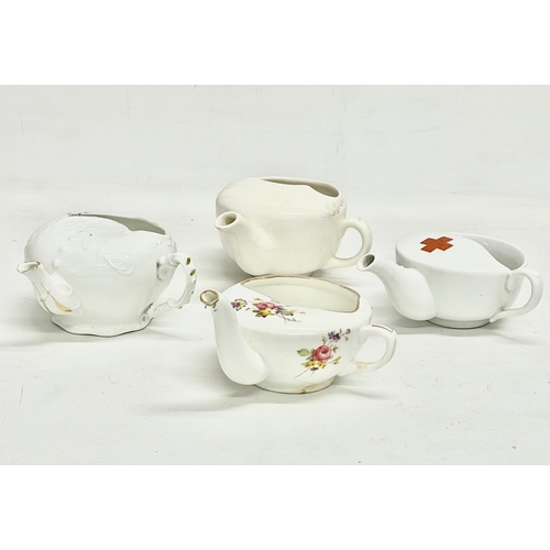 238 - 4 porcelain feeding cups. A Hammersley & Co. Red Cross and 2 others.