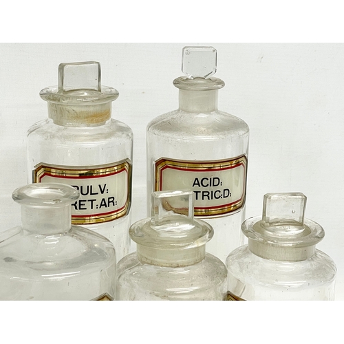 93 - 6 late 19th/early 20th century chemist jars. 22.5cm