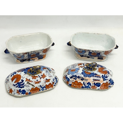 101 - A 17 piece early 19th century Mason’s Patent Ironstone China dinner service. Regency period. Circa 1... 