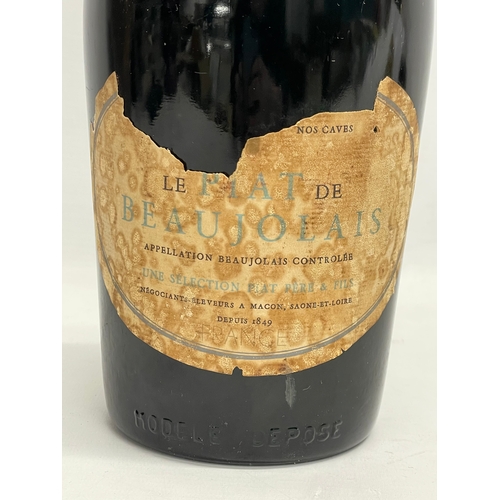 290 - A large vintage magnum of Le Piat De Beaujolais wine. France.