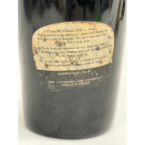 290 - A large vintage magnum of Le Piat De Beaujolais wine. France.