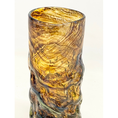 109 - A vintage Mdina ‘Tortoiseshell’ Art Glass vase. 20.5cm