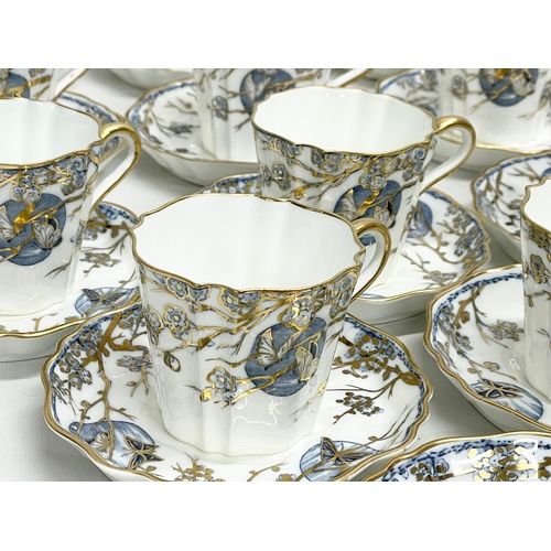 57 - A 42 piece excellent quality rare late 19th century Wedgwood fine porcelain coffee set, with hand pa... 