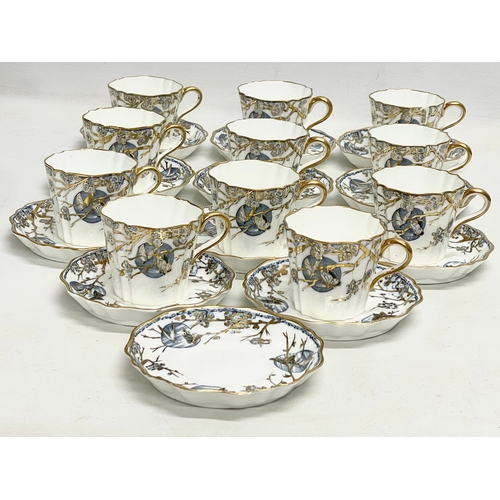 57 - A 42 piece excellent quality rare late 19th century Wedgwood fine porcelain coffee set, with hand pa... 