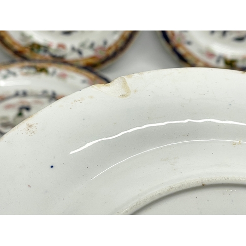 313 - A collection of 19th century Ashworth Real Ironstone China dinnerware. Circa 1862-1890. 6 dinner pla... 