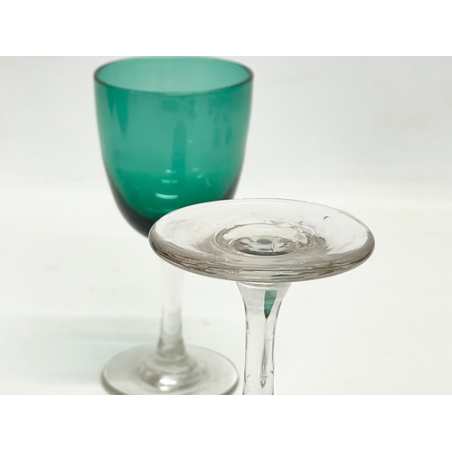 321 - A set of 4 late 19th/early 20th century Bristol Green wine glasses. In the early to mid 19th century... 