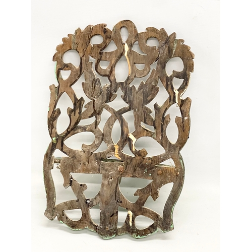 324 - A late 19th century French carved fruitwood wall bracket with original paintwork. 30x45cm