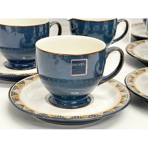 399 - A 14 piece Denby tea set.