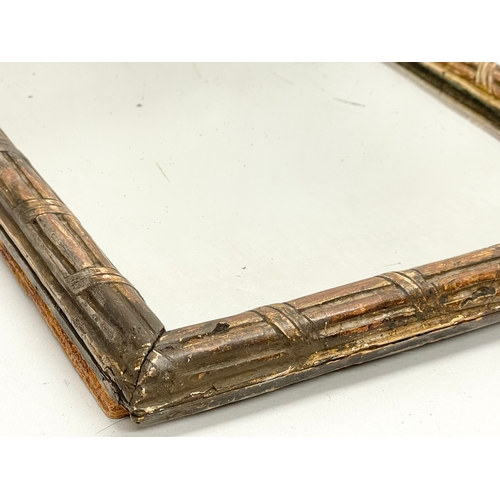 370 - A 19th century gilt faux bamboo framed mirror. 28x35cm