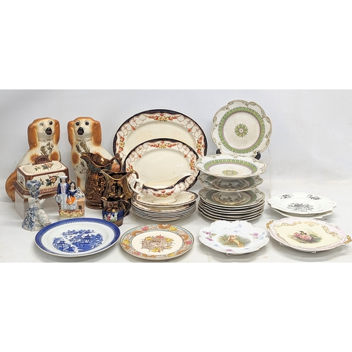 561 - A collection of late 19th and early 20th century pottery