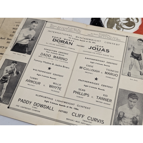 569 - A collection of Boxing programmes, 1940s/50s