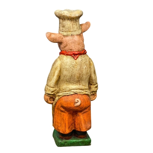 49 - A large vintage Butcher Shop display pig. 125cm