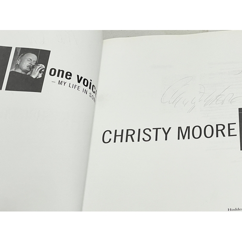 195T - A signed Christy Moore ‘One Voice’ My Life in Song book.