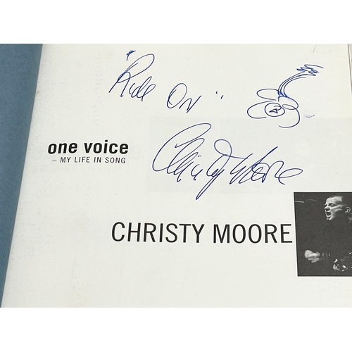 195T - A signed Christy Moore ‘One Voice’ My Life in Song book.