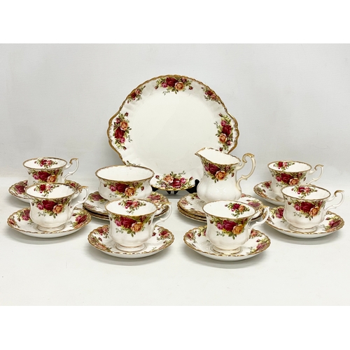 620 - A 20 piece Royal Albert Old Country Roses tea set.