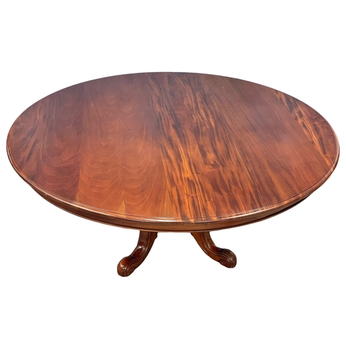 1149 - A very large Victorian style mahogany pedestal dining table. 183.5x77.5cm