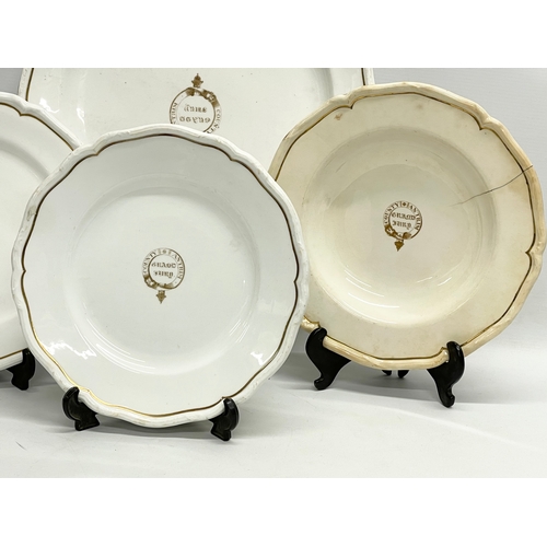 68 - County Antrim Grand Jury. 4 19th century Royal Worcester plates and platter. Retailed by James Kerry... 