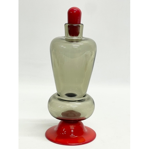 52 - A rare 1930’s Norwegian decanter and matching glass designed by Sverre Pettersen. 24cm