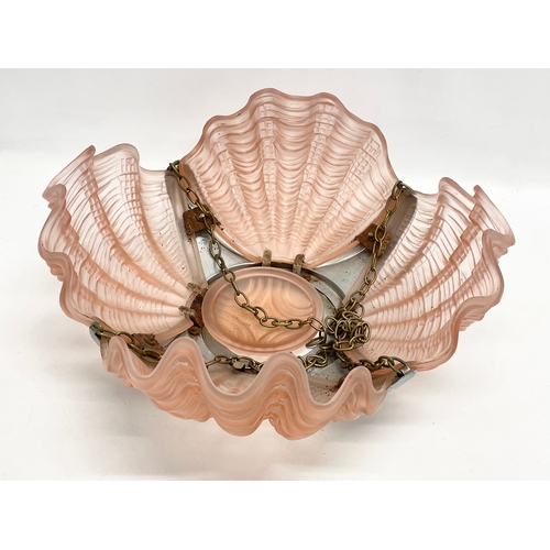 116 - A 1930’s Art Deco Clam Shell light shade. Shade measures 39x22cm