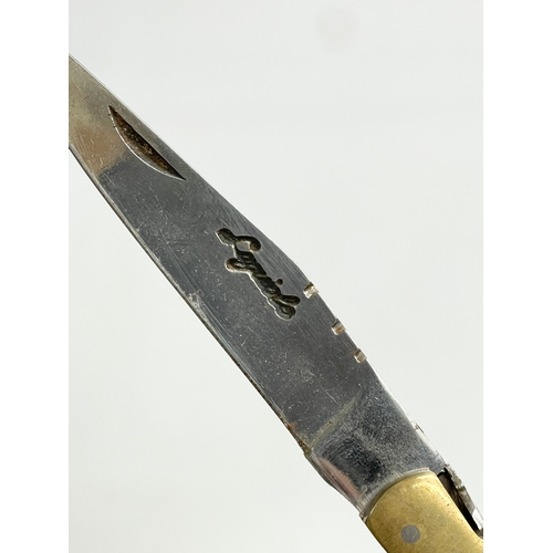 183 - 2 French pocket knives by Laguiole Bougna. 21cm