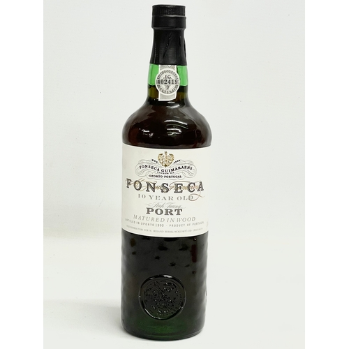 188 - A bottle of Fonseca port with crate. 10 Year Old. Matured in Wood. 70cl.