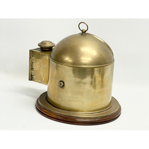 55 - A vintage brass Binnacle Gimballe Compass. C. Plath Hamburg.