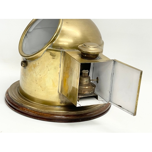 55 - A vintage brass Binnacle Gimballe Compass. C. Plath Hamburg.