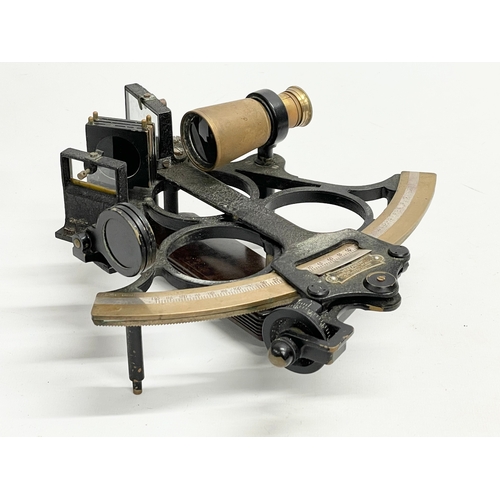 56 - A vintage Heath & Co Hezzanith Sextant in case. Dated 1952. Sextant number U 978.