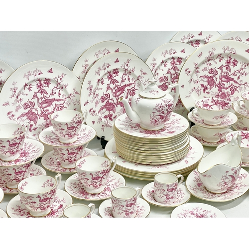 58 - A 103 piece Coalport pink and white ‘Cairo’ porcelain tea, coffee and dinner service. Circa 1926-195... 