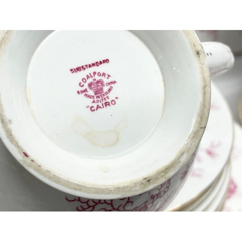 58 - A 103 piece Coalport pink and white ‘Cairo’ porcelain tea, coffee and dinner service. Circa 1926-195... 