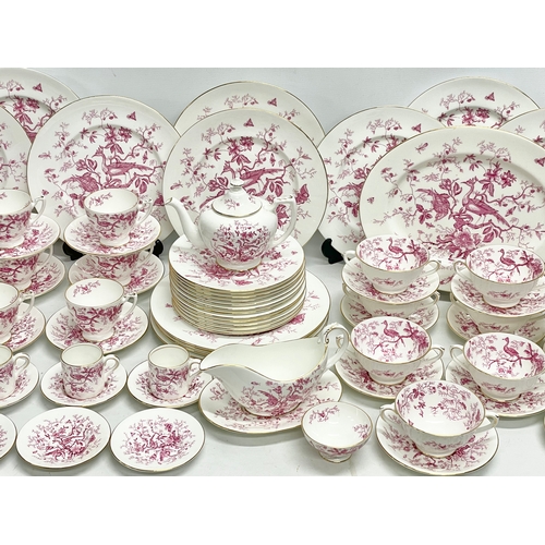 58 - A 103 piece Coalport pink and white ‘Cairo’ porcelain tea, coffee and dinner service. Circa 1926-195... 