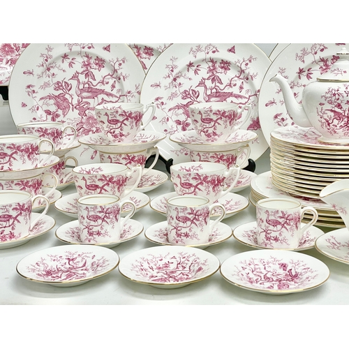 58 - A 103 piece Coalport pink and white ‘Cairo’ porcelain tea, coffee and dinner service. Circa 1926-195... 