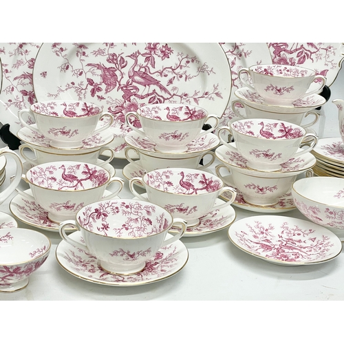 58 - A 103 piece Coalport pink and white ‘Cairo’ porcelain tea, coffee and dinner service. Circa 1926-195... 