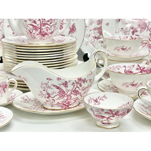 58 - A 103 piece Coalport pink and white ‘Cairo’ porcelain tea, coffee and dinner service. Circa 1926-195... 