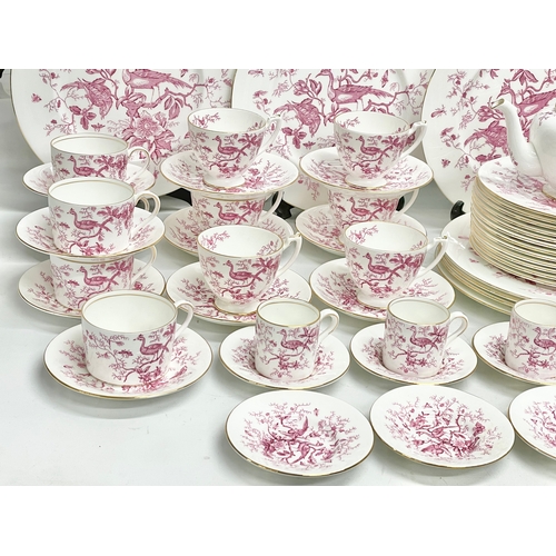 58 - A 103 piece Coalport pink and white ‘Cairo’ porcelain tea, coffee and dinner service. Circa 1926-195... 