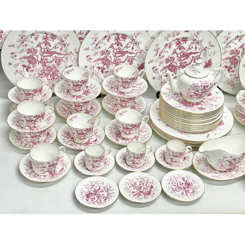 58 - A 103 piece Coalport pink and white ‘Cairo’ porcelain tea, coffee and dinner service. Circa 1926-195... 