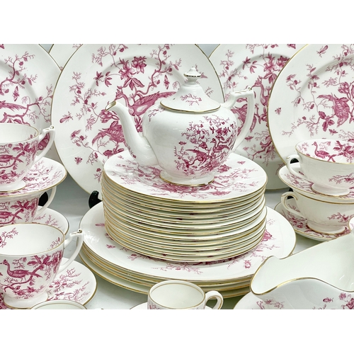 58 - A 103 piece Coalport pink and white ‘Cairo’ porcelain tea, coffee and dinner service. Circa 1926-195... 