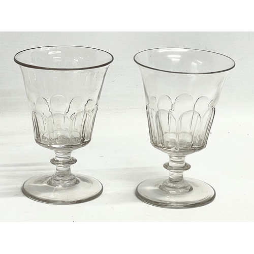 149 - A pair of George III rummer glasses. Circa 1800-1820. 9.5x13.5cm