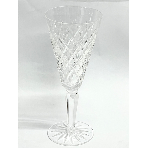 132 - A set of 6 Waterford Crystal ‘Templemore’ champagne glasses. 18cm