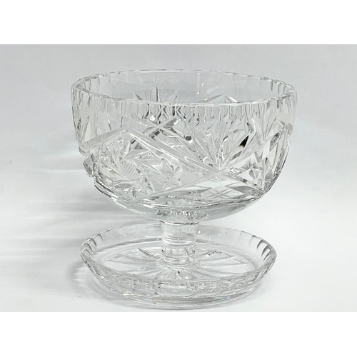 271 - A set of 6 vintage crystal dessert bowls. 10x8.5cm