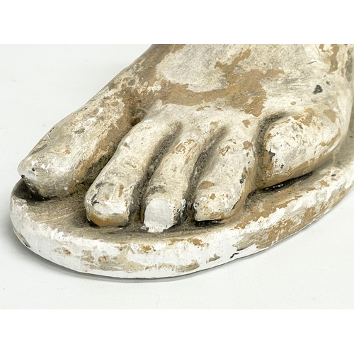 156 - A late 19th/early 20th century plaster foot. 25x13cm