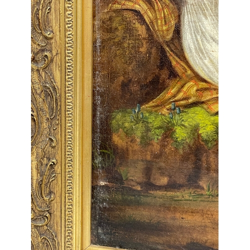 121 - A 19th century oil painting on canvas by Charlotte Nasmyth (1804-1884). 48x58cm. Frame 66x76.5cm