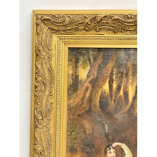 121 - A 19th century oil painting on canvas by Charlotte Nasmyth (1804-1884). 48x58cm. Frame 66x76.5cm