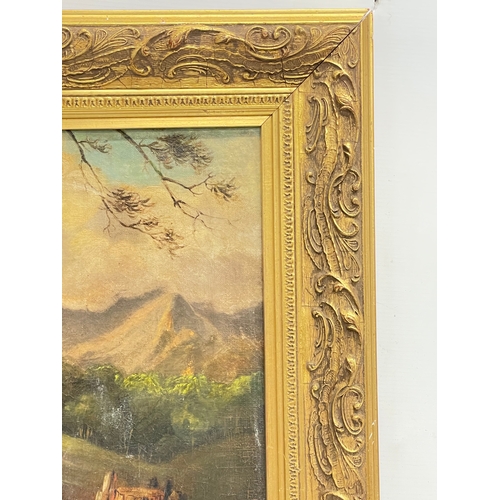 121 - A 19th century oil painting on canvas by Charlotte Nasmyth (1804-1884). 48x58cm. Frame 66x76.5cm