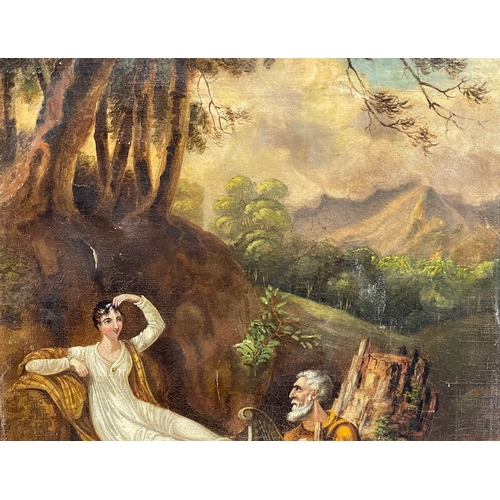 121 - A 19th century oil painting on canvas by Charlotte Nasmyth (1804-1884). 48x58cm. Frame 66x76.5cm