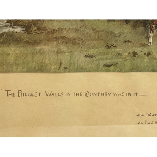 124 - A large signed Charles Johnson Payne 'Snaffles’ (1884-1967) coloured print. “The Biggest Walls in th... 