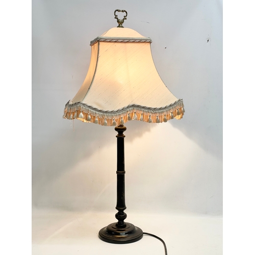 199 - A 1920’s Japanese lacquered table lamp. Base measures 50cm