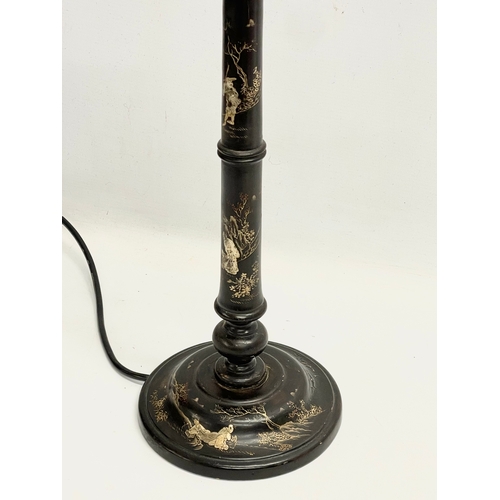 199 - A 1920’s Japanese lacquered table lamp. Base measures 50cm