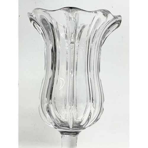 202 - A large Victorian glass celery vase. 26x27cm