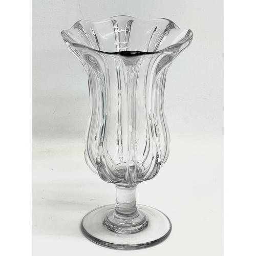 202 - A large Victorian glass celery vase. 26x27cm